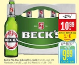 Marktkauf Schwäbisch Gmünd - Pils, Blue Alkoholfrei, Gold Angebot im Prospekt Pils, Blue Alkoholfrei, Gold bei Marktkauf im Schwäbisch Gmünd Prospekt für 9,99 €