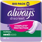 Discreet Inkontinenzeinlagen Big Pack im Netto mit dem Scottie Prospekt Discreet Inkontinenzeinlagen Big Pack von Always im aktuellen Netto mit dem Scottie Prospekt für 3,99 €