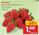 Erdbeeren Angebote bei Netto Marken-Discount Nettetal für 1,99 €