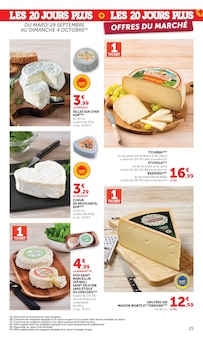 Promotion Gruyère dans le prospectus Super U, valable du 29/09/2026 au 11/10/2026 Promo Gruyère dans le catalogue Super U du moment à la page 25