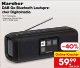 DAB Go Bluetooth Lautsprecher Digitalradio Angebote von Karcher bei Netto Marken-Discount Kempen für 59,99 €