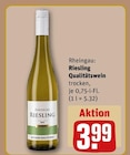Riesling Qualitätswein trocken Angebote von Rheingau bei REWE Mainz für 3,99 €
