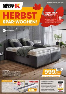 Matratze im aktuellen Möbel Kraft Prospekt (Dresden) Matratze im Möbel Kraft Prospekt "HERBST SPAR-WOCHEN!" mit 20 Seiten (Dresden)
