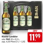 Landbier im Angebot bei E center in Singen Landbier Angebote von Kloster bei E center Singen für 11,99 €