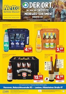 Bier im Netto Marken-Discount Prospekt "DER ORT, AN DEM DU IMMER AUSGEZEICHNETE PREISE FINDEST." mit 6 Seiten (Langenhagen)