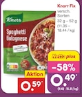 Fix Spaghetti Bolognese bei Netto Marken-Discount im Wittstock Prospekt für 0,49 €