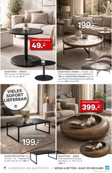 Wohnzimmertisch im aktuellen Kabs Prospekt (Leipzig) Wohnzimmertisch im Kabs Prospekt "SALE" mit 60 Seiten (Leipzig)