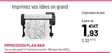 Bureau Vallée Lille - Impression plan n&b Promo Impression plan n&b dans le catalogue Bureau Vallée "Espace Services" à Lille