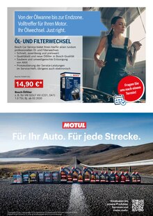 Motorrad im Bosch Car Service Prospekt "Richtig gemacht. Von Anfang an. Meine Werkstatt. Mein gutes Gefühl. Just Right." mit 22 Seiten (Frankfurt (Main))