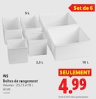 Boîtes de rangement - W5 - Lidl à Nîmes Boîtes de rangement - W5 en promo chez Lidl Nîmes à 4,99 €