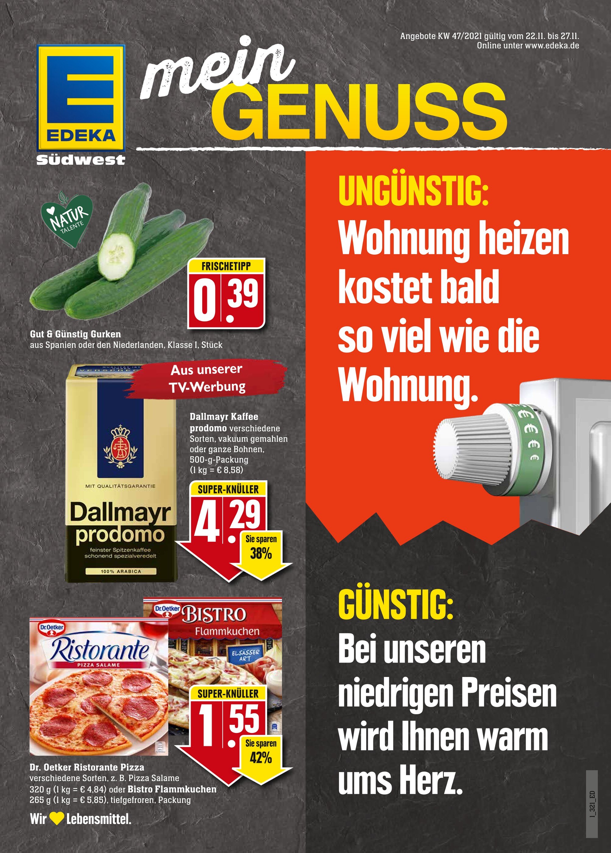 EDEKA Prospekt für Knochenmühle mit 55 Seiten EDEKA Prospekt für Knochenmühle: "Aktuelle Angebote", 55 Seiten, 22.11.2021 - 27.11.2021