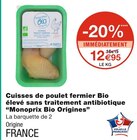Cuisses de poulet fermier Bio élevé sans traitement antibiotique à Monoprix dans Reims