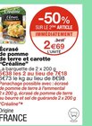 Écrasé de pomme de terre et carotte - Créaline à 2,69 € dans le catalogue Monoprix