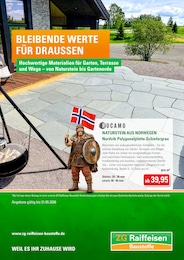 ZG Raiffeisen Baustoffe Prospekt für Heitersheim: "BLEIBENDE WERTE FÜR DRAUSSEN", 5 Seiten, 18.04.2026 - 31.05.2026