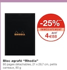 Bloc agrafé - Rhodia en promo chez Monoprix Montreuil à 4,88 €