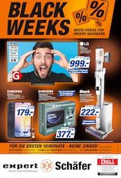 Aktueller expert Schäfer Prospekt mit Fernseher, "BLACK WEEKS - BESTE PREISE FÜR UNSERE NACHBARN", Seite 1