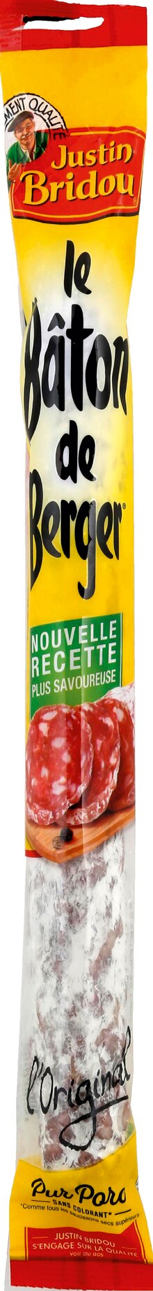 Saveurs Et Nature - Justin Bridou dans le catalogue Monoprix Bâton de Berger nature - Justin Bridou à 3,29 € en promo chez Monoprix