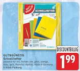 Schnellhefter von GUT&GÜNSTIG für 1,99 € bei E center im Angebot Schnellhefter von GUT&GÜNSTIG im aktuellen E center Prospekt