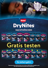 Kinder im DryNites Prospekt Nachthöschen - Gratis testen auf S. 1