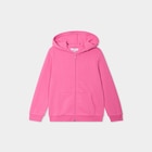 Sweat zippé à capuche droit rose fushia fille - La Halle Sweat zippé à capuche droit rose fushia fille à 8,99 € dans le catalogue La Halle