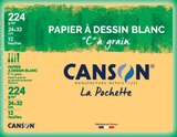 Pochette 12 Feuilles Dessin "C" à Grain 24x32cm 224g - CANSON à 2,09 € dans le catalogue Intermarché Hyper