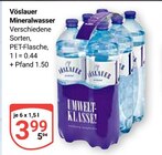 Mineralwasser im Angebot bei GLOBUS in Braunschweig Mineralwasser Angebote von Vöslauer bei GLOBUS Braunschweig für 3,99 €