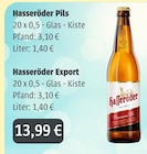 Pils im Angebot bei GetränkeLand Mayer in Görlitz Pils Angebote von Hasseröder bei GetränkeLand Mayer Görlitz für 13,99 €