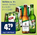 Veltins o. V+ Angebote bei Getränkewelt Düsseldorf für 4,79 €