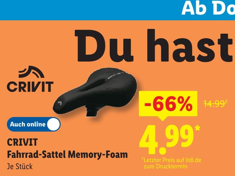 Fahrrad-Sattel Memory-Foam