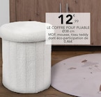 Le coffre pouf pliable en promo chez Stokomani Lille à 12,99 €