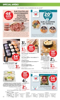 Promotion Apéritif surgelé dans le prospectus Super U, valable du 09/06/2026 au 21/06/2026 Promo Apéritif surgelé dans le catalogue Super U du moment à la page 22