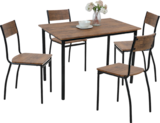 Coin repas Zaki table 110x70x75 cm + 4 chaises 39x45x84,5 cm à 99,00 € dans le catalogue Maxi Bazar