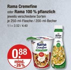 Cremfine oder 100% pflanzlich von Rama im aktuellen V-Markt Prospekt für 0,88 €