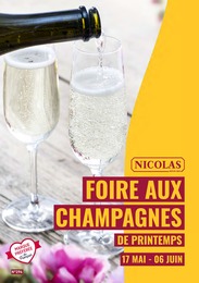 Prospectus Nicolas à Maurepas, "FOIRE AUX CHAMPAGNES DE PRINTEMPS", 32 pages, 17/05/2023 - 06/06/2023