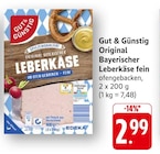Original Bayerischer Leberkäse fein im EDEKA Prospekt Original Bayerischer Leberkäse fein von Gut & Günstig im aktuellen EDEKA Prospekt für 2,99 €
