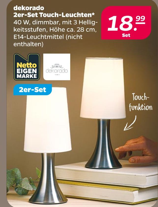 2er-Set Touch-Leuchten