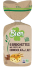 Briochettes aux pépites de chocolat au lait - BIEN - Naturalia Briochettes aux pépites de chocolat au lait - BIEN à 3,99 € dans le catalogue Naturalia
