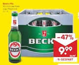 Pils im Angebot bei Netto Marken-Discount in Weinheim Pils Angebote von Beck's bei Netto Marken-Discount Weinheim für 9,99 €