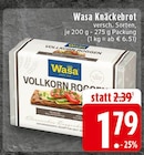 Knäckebrot Vollkorn Roggen Angebote von Wasa bei EDEKA Oberhausen für 1,79 €