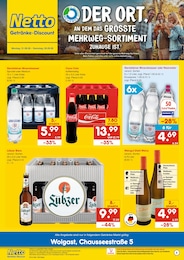 Netto Marken-Discount Prospekt für Wolgast: "DER ORT, AN DEM DU IMMER AUSGEZEICHNETE PREISE FINDEST.", 6 Seiten, 31.08.2026 - 05.09.2026
