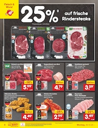 Rindersteak im Netto Marken-Discount Prospekt "Aktuelle Angebote" auf Seite 8