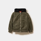 Blouson bomber à capuche vert kaki garçon - La Halle Blouson bomber à capuche vert kaki garçon à 29,99 € dans le catalogue La Halle
