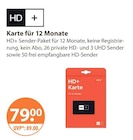 HD+ Karte für 12 Monate von HD+ im aktuellen V-Markt Prospekt für 79,00 €