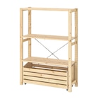 Regalelement mit Aufbewahrungsbox Kiefer Angebote von IVAR bei IKEA Wermelskirchen für 80,74 €