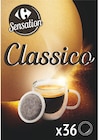 Café en dosette - CARREFOUR SENSATION en promo à 3,35 € chez Supermarchés Match Café en dosette - CARREFOUR SENSATION dans le catalogue Supermarchés Match