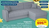 Eckgarnitur für 699,99 € bei ROLLER im Angebot Eckgarnitur im aktuellen ROLLER Prospekt