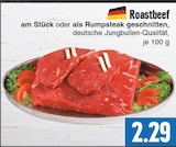 am Stück oder als Rumpsteak geschnitten bei EDEKA im Elbtal Prospekt für 2,29 €