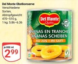 Obstkonserve Ananas Scheiben Angebote von Del Monte bei GLOBUS Trier für 2,99 €