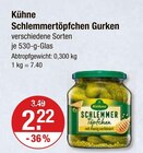 Schlemmertöpfchen Gurken im V-Markt Prospekt Schlemmertöpfchen Gurken von Kühne im aktuellen V-Markt Prospekt für 2,22 €