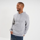 Sweat molleton à capuche hoodie gris clair homme en promo chez La Halle Sweat molleton à capuche hoodie gris clair homme dans le catalogue La Halle